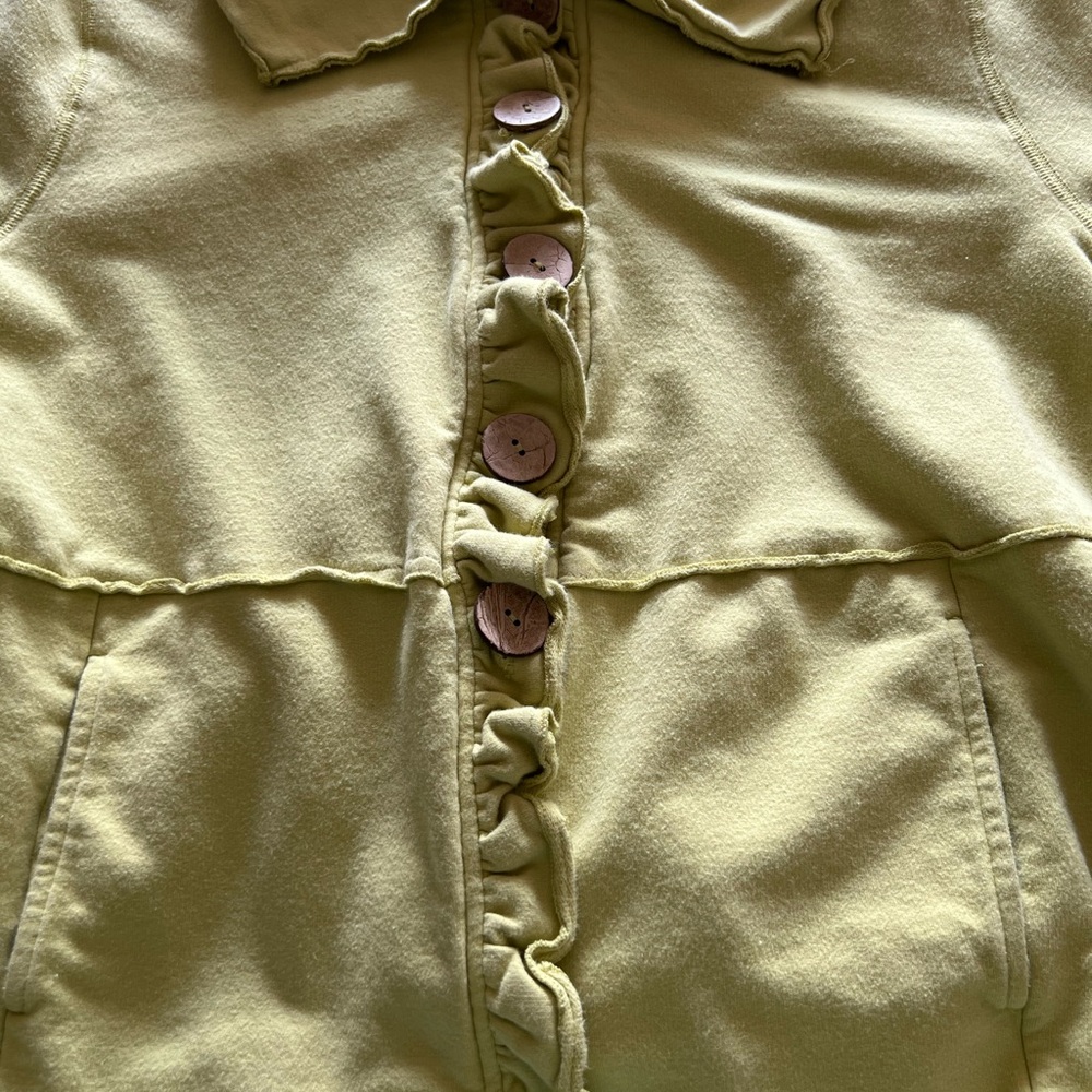 Nomadic Traders Lime Ruffle Button Blazer - image 5